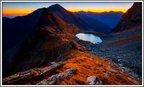 Alpine Lake in Fagaras Mountains